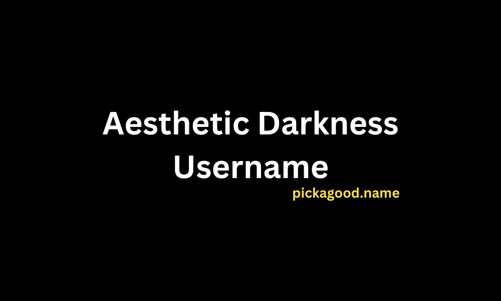 Aesthetic Darkness Username