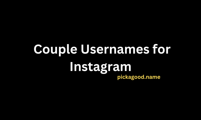 Couple Usernames for Instagram
