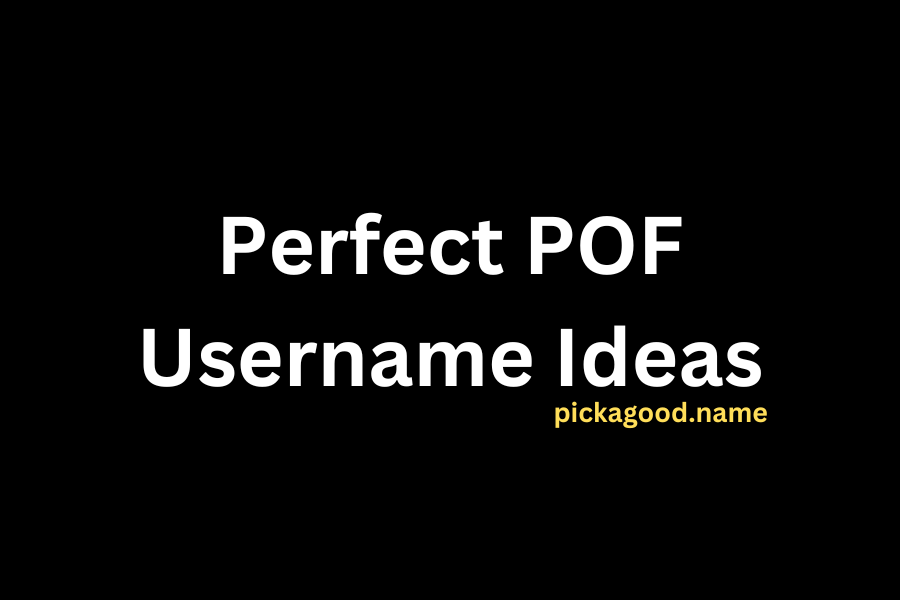 Perfect POF Username Ideas